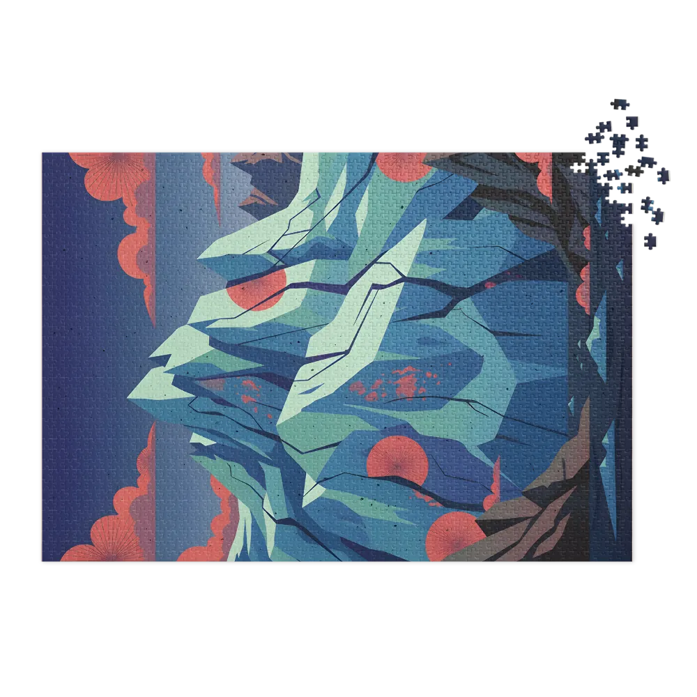 Geometric Mountain Vista