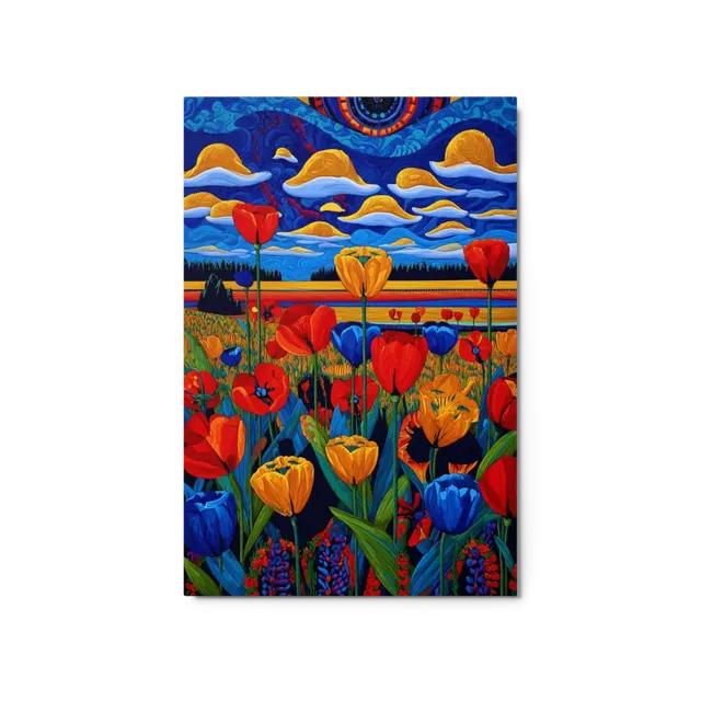 Swirling Tulip Meadow | Art Print