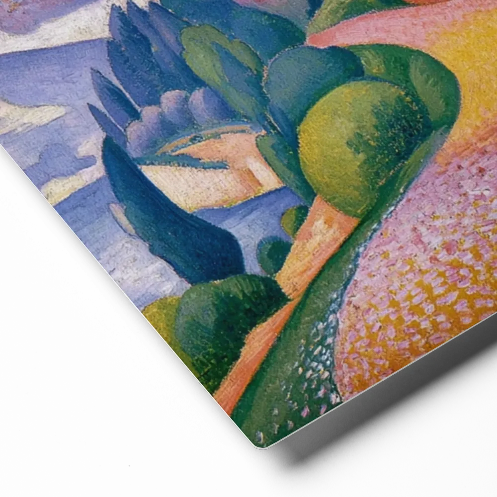 The Blue Tree Path 
 Canvas with Black Frame