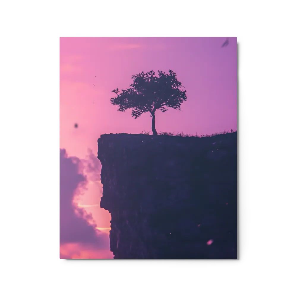 Lone Tree on Purple Cliff 
 Canvas | 12″x 18″