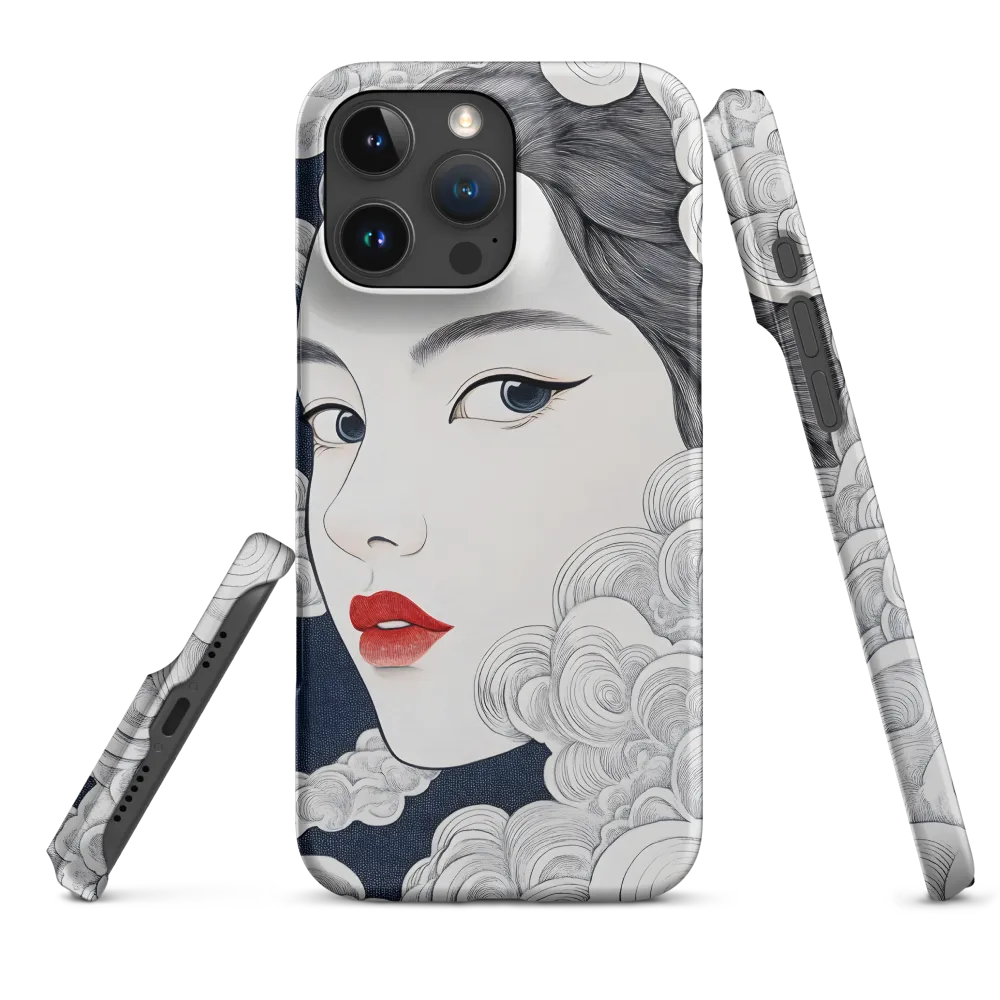 Contemporary Woman Portrait with Clouds | Phone Case