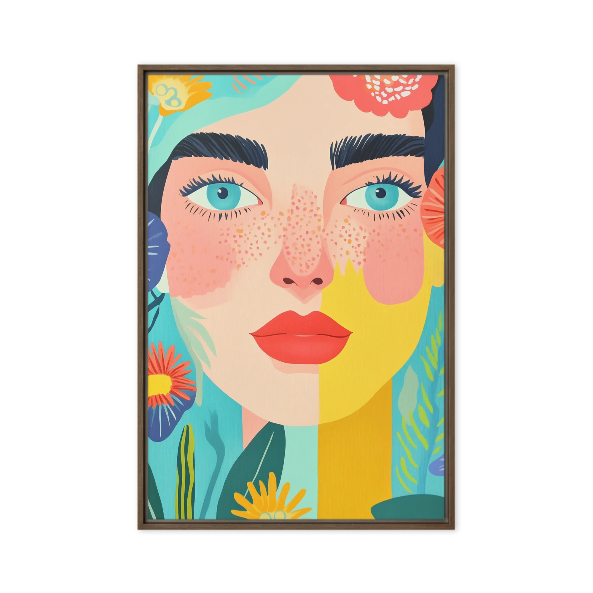 Enchanting Floral Gaze | Art Print