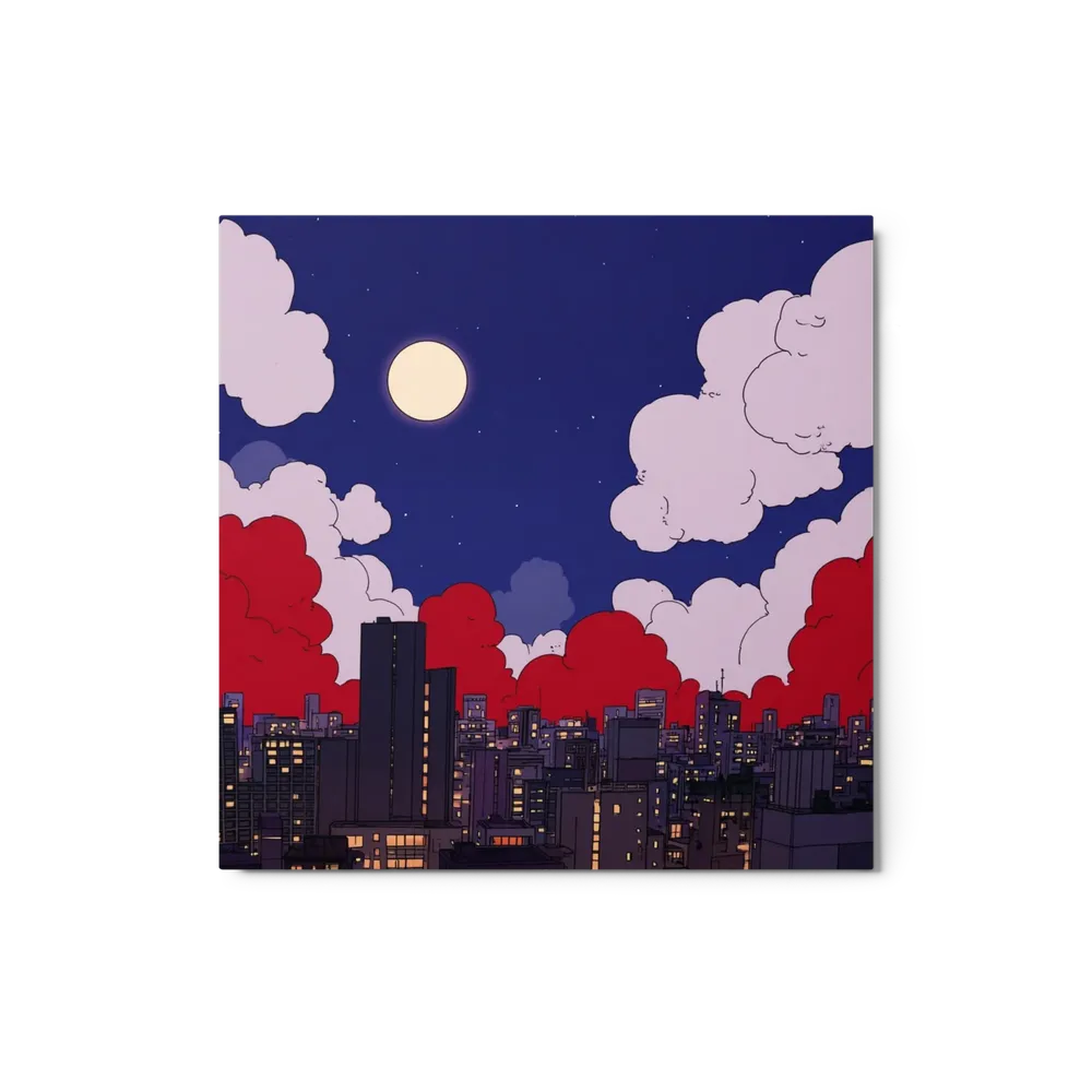 Red Clouds over Night City | Art Print