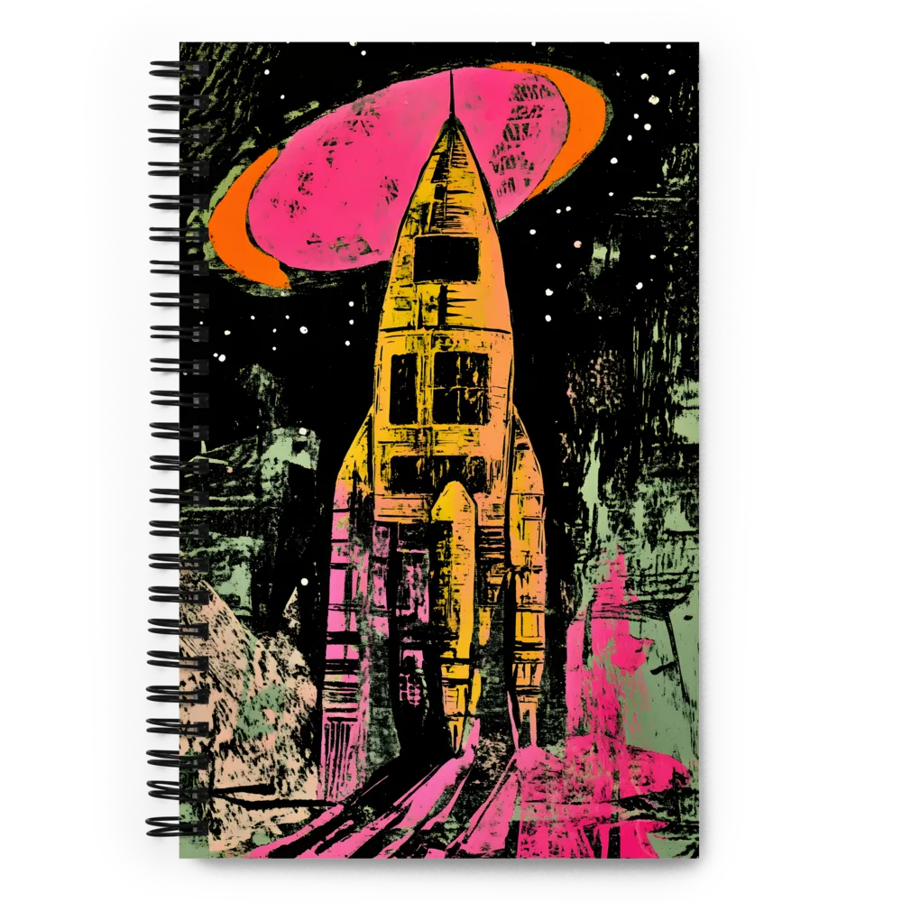 Retro Sci-Fi Launch 
 Spiral Notebook | 140 pages