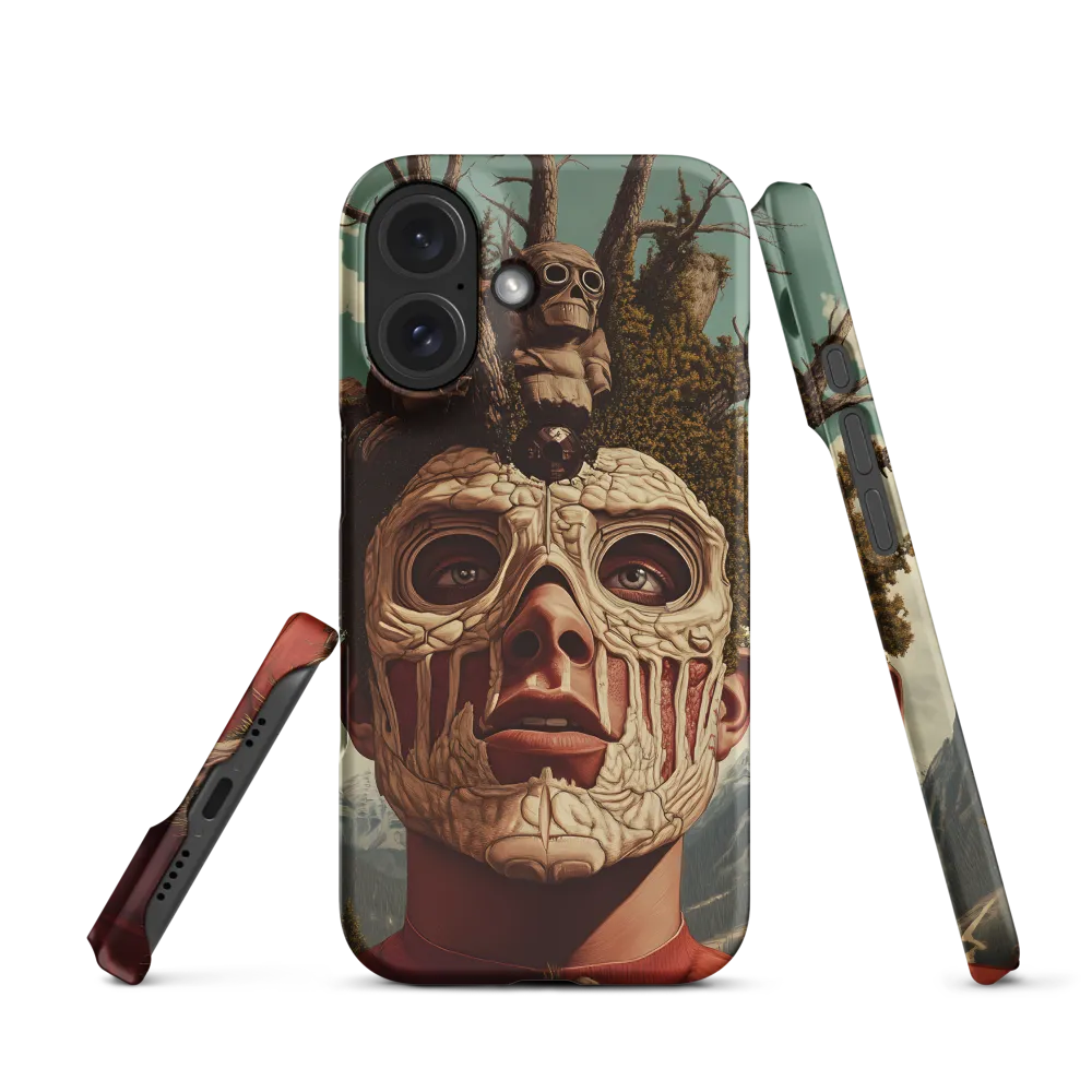 Surreal Head Portrait with Nature Elements | Phone Case