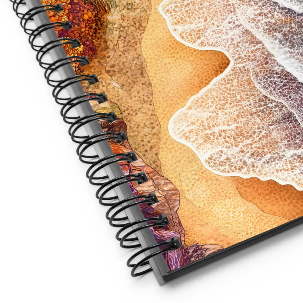 Golden Shoreline Mosaic 
 Spiral Notebook | 140 pages