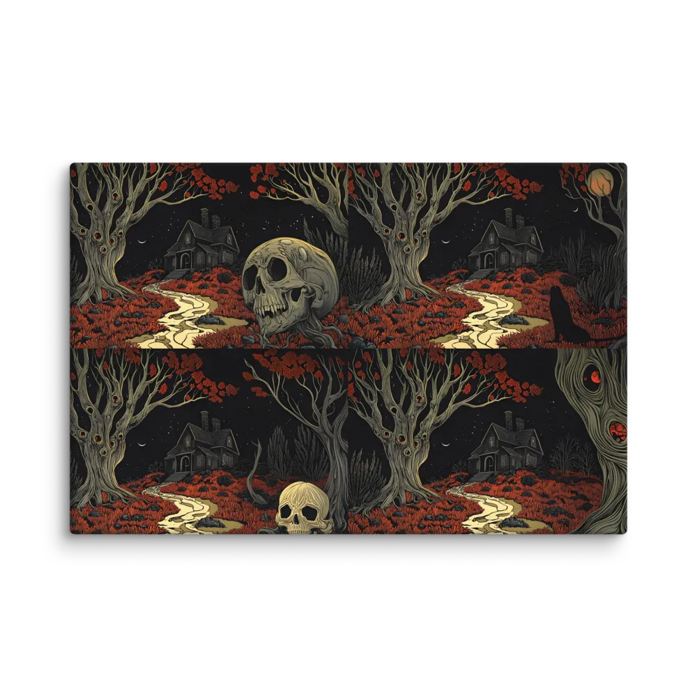 The Crimson Night's Embrace 
 Canvas | 28″x 28″