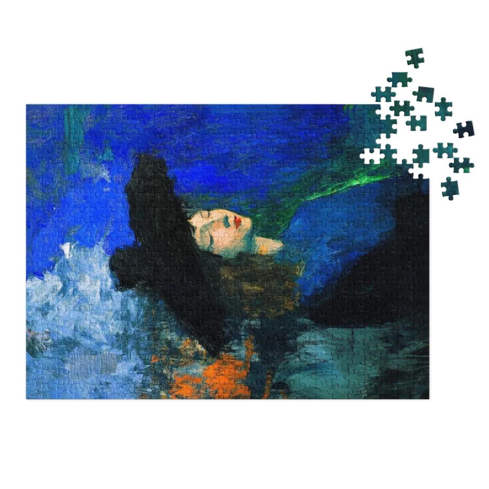 Mulher Serena de Chapéu 
 Puzzle em caixa de metal