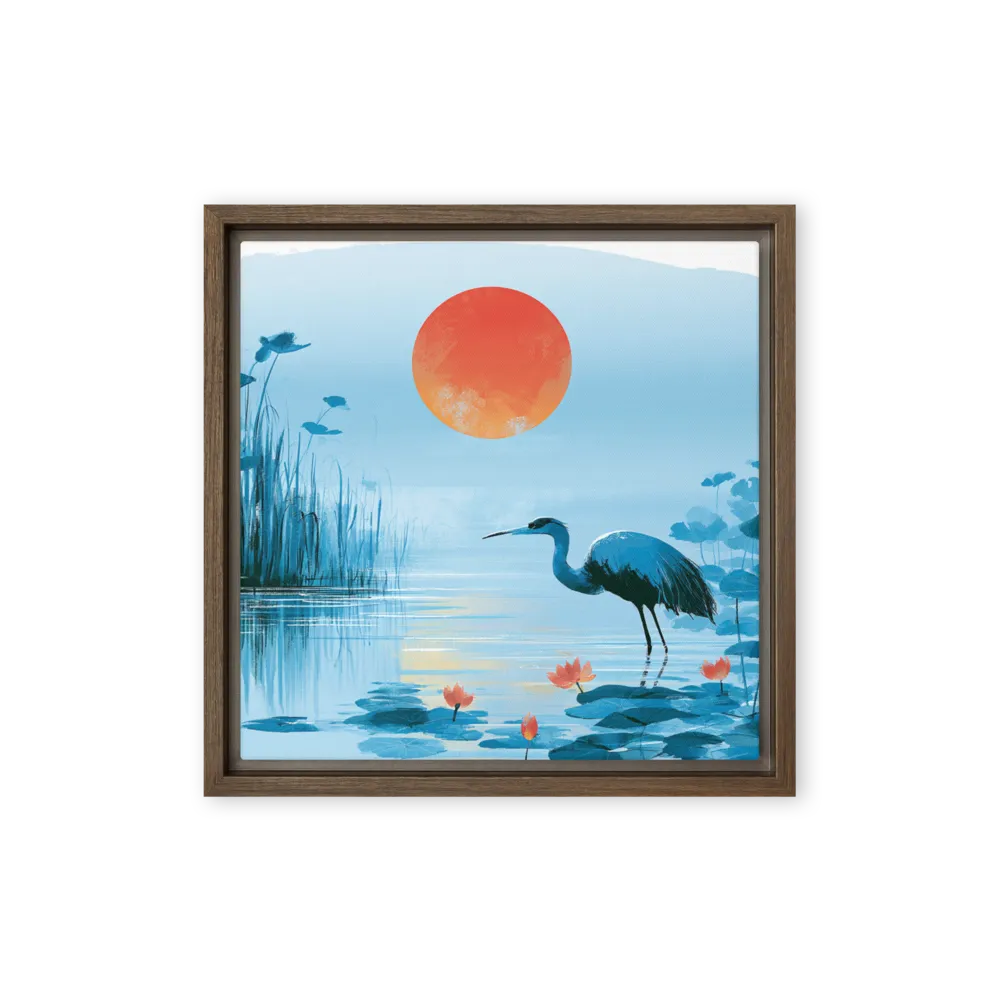 Serene Crane 
 Canvas | 14″x 14″