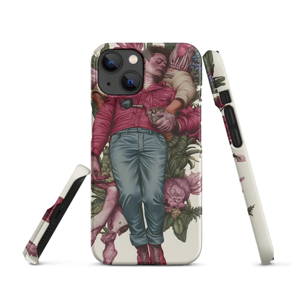 Surreal Illustration with Figure and Flora | Phone Case