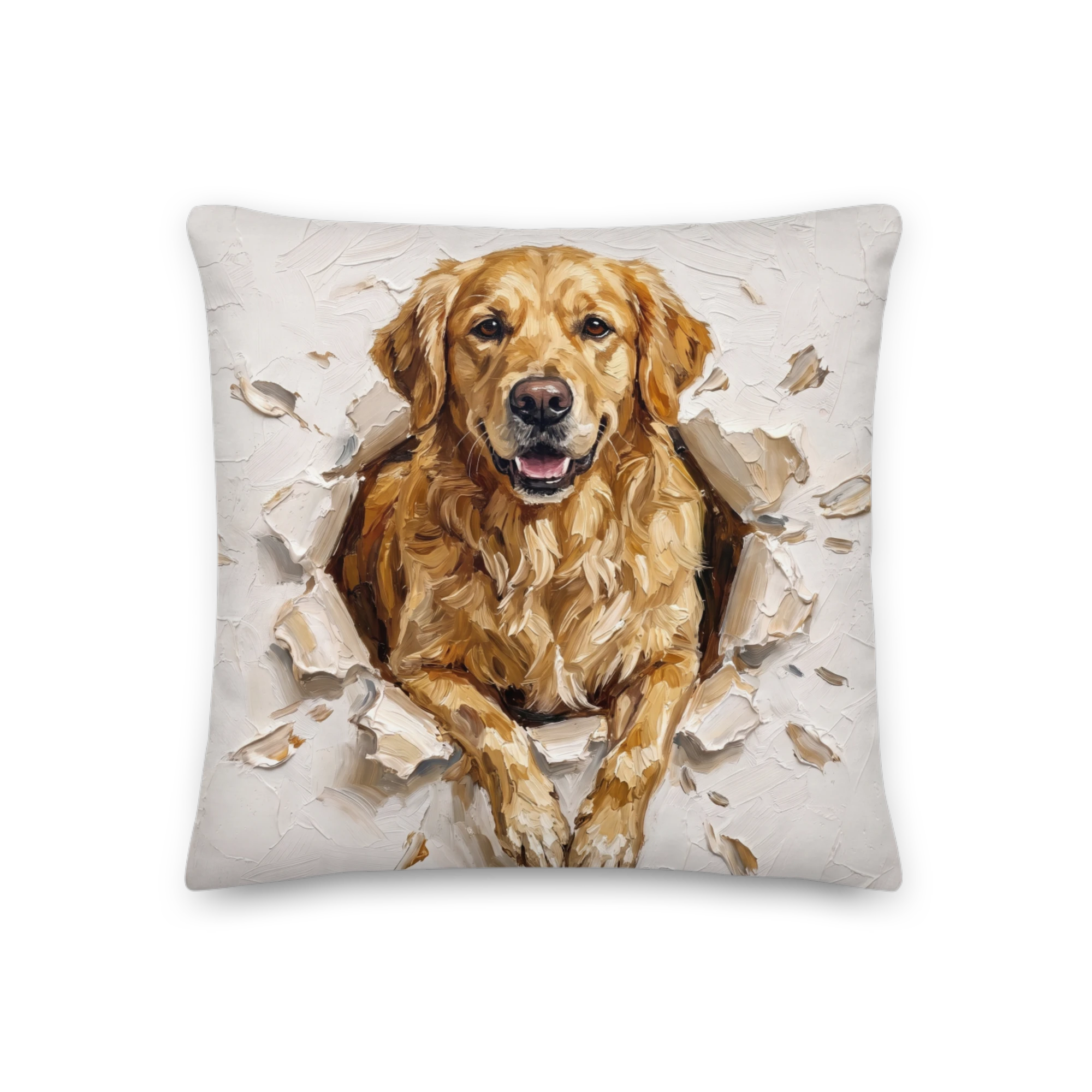 Pet Portrait Pillow — Impasto — Front