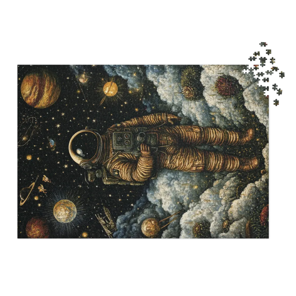 Sonho Cósmico de Astronauta 
 Puzzle em caixa de metal