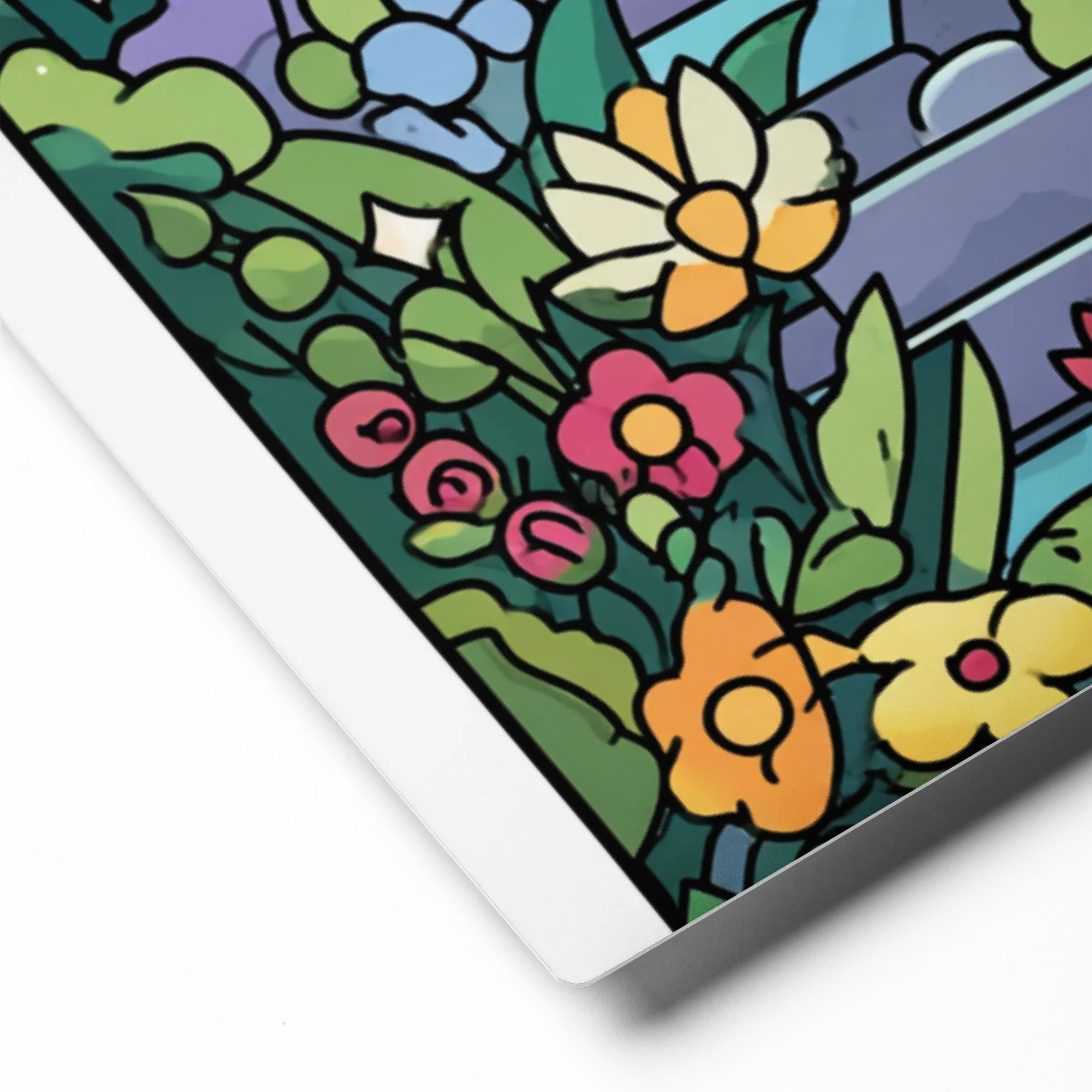 Whimsical Stained Glass Garden | Art Print
