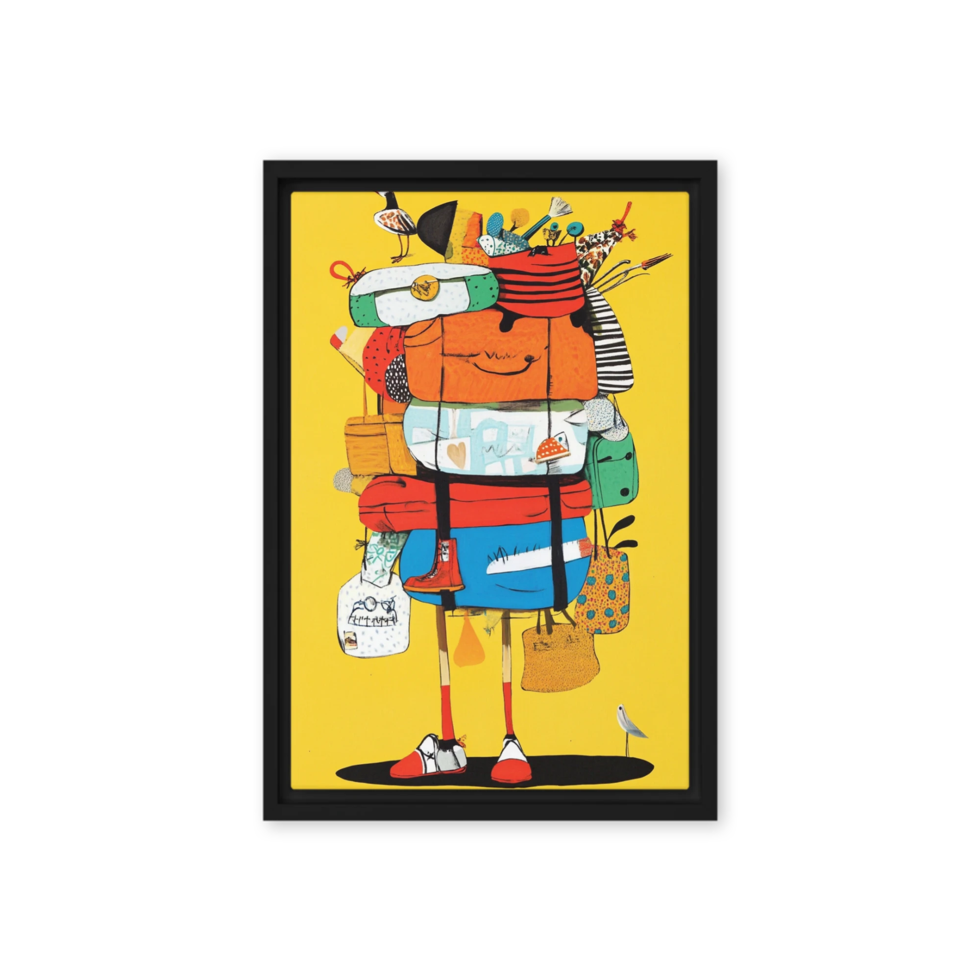 Whimsical Stacked Traveler | Art Print
