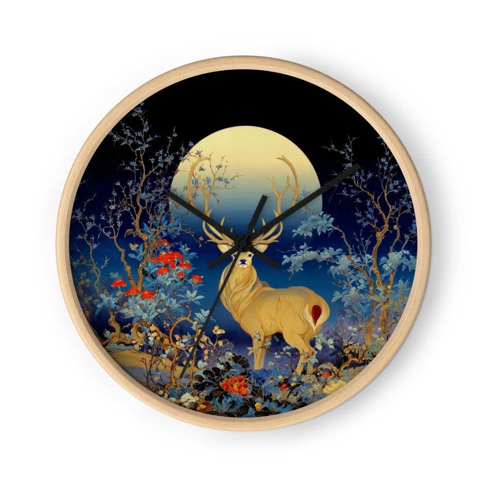 Celestial Golden Stag | Wall Clock