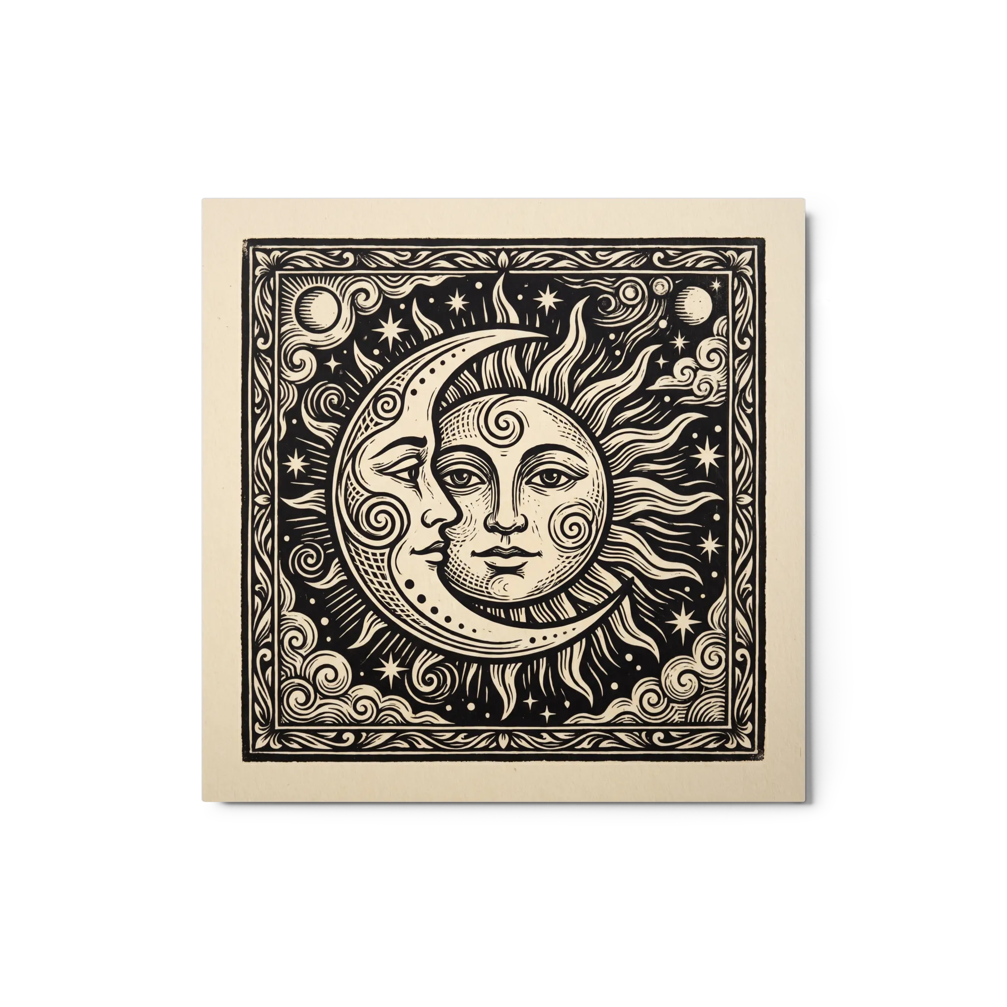 Abraço Celestial Xilogravura