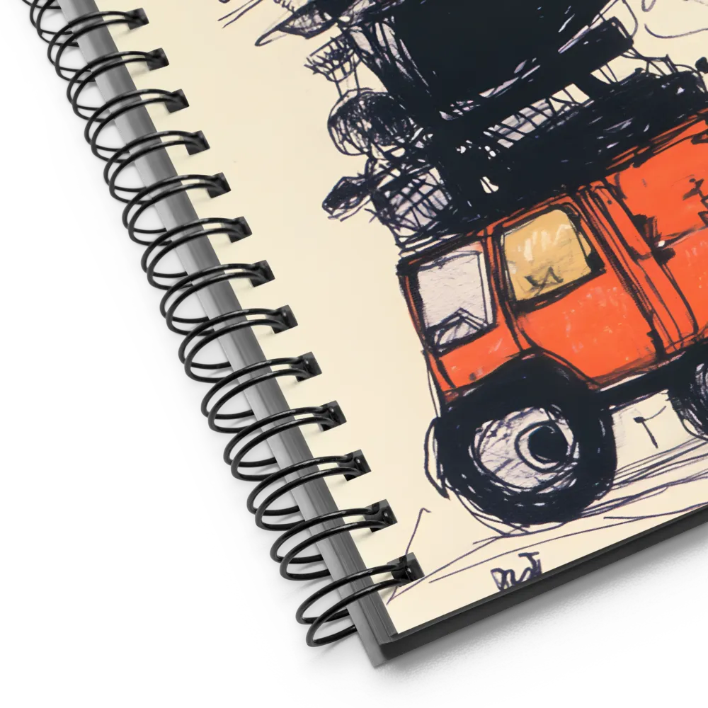 Heavy Load Van Illustration 
 Spiral Notebook | 140 pages