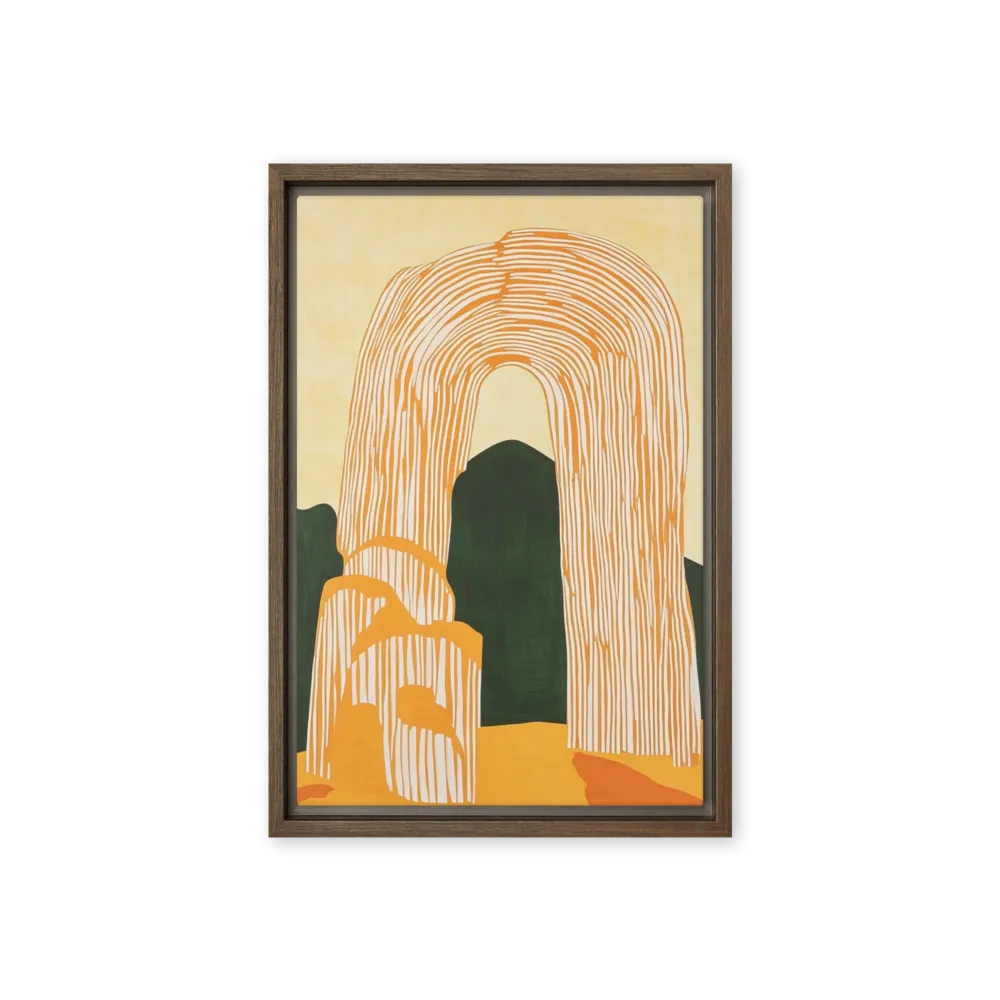 Orange Wall Art with a Geometric Edge — Warm & Graphic