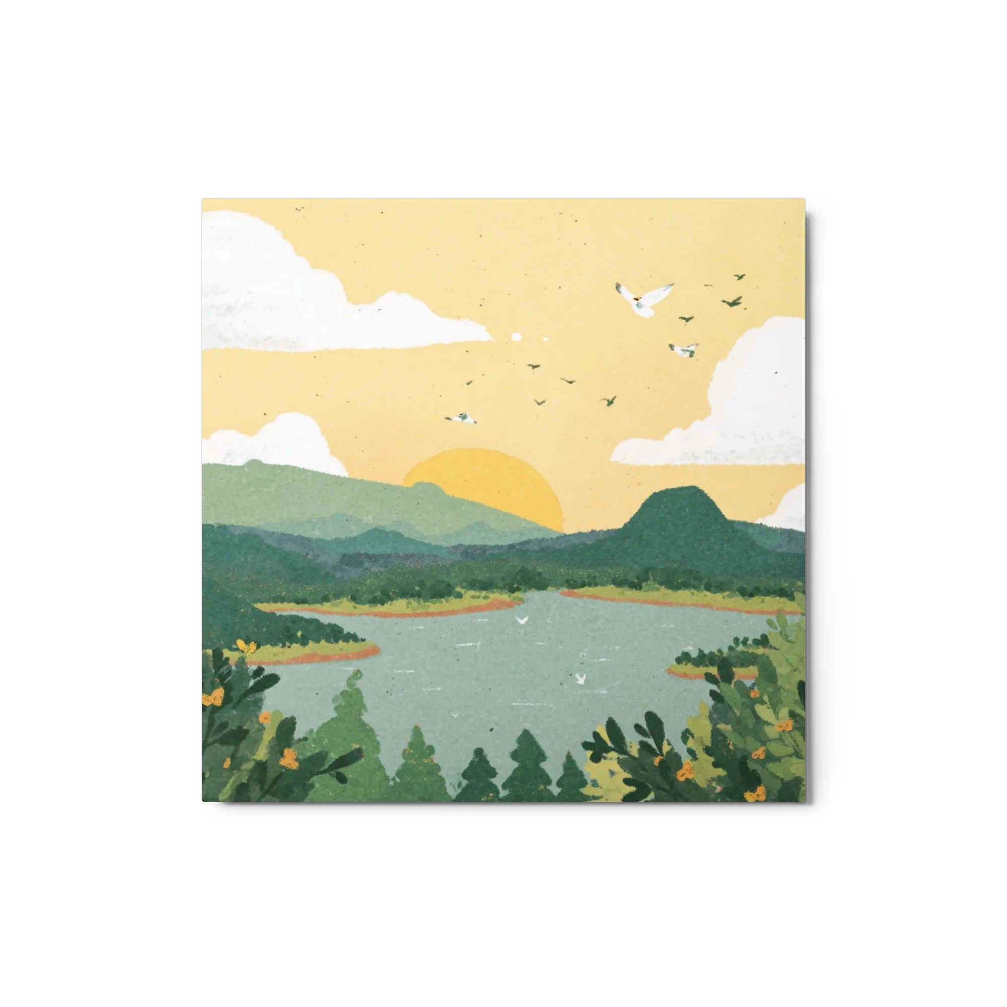 Golden Hour Over the Lake