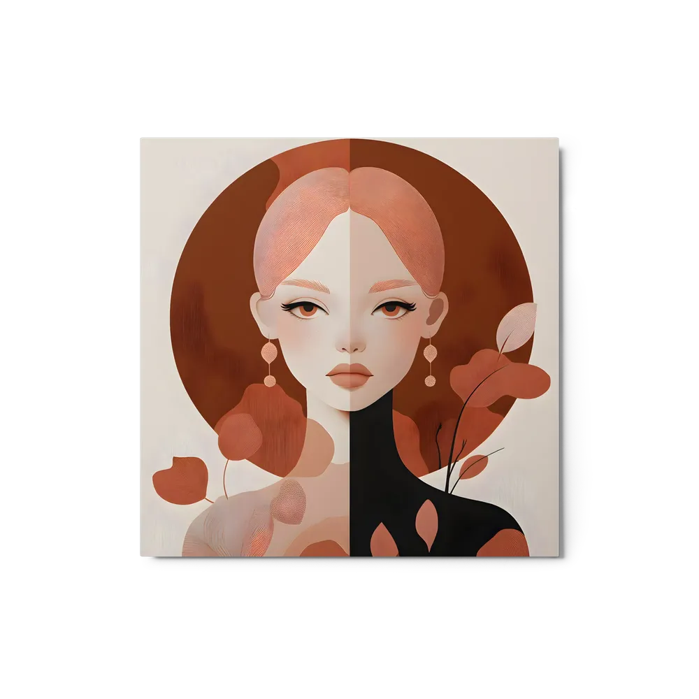 Terracotta Duotone Portrait | Art Print