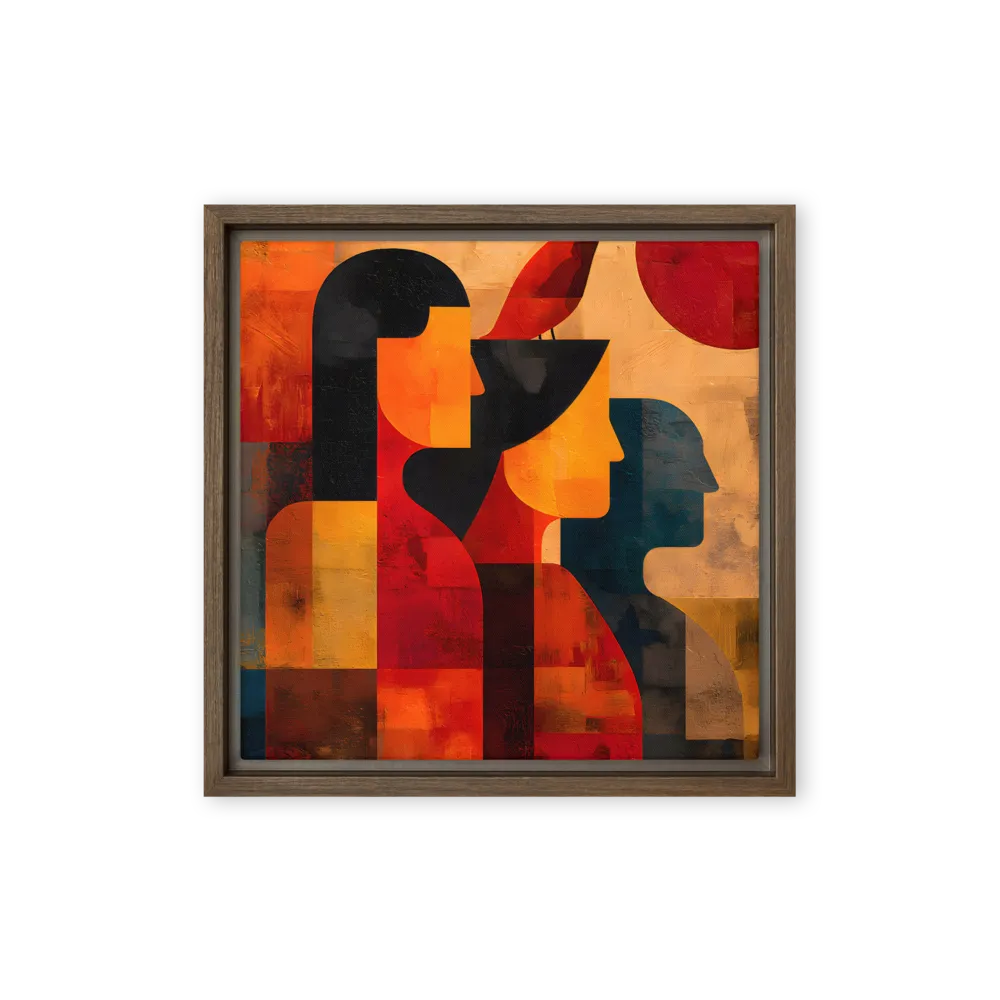 Orange Wall Art with a Geometric Edge — Warm & Graphic