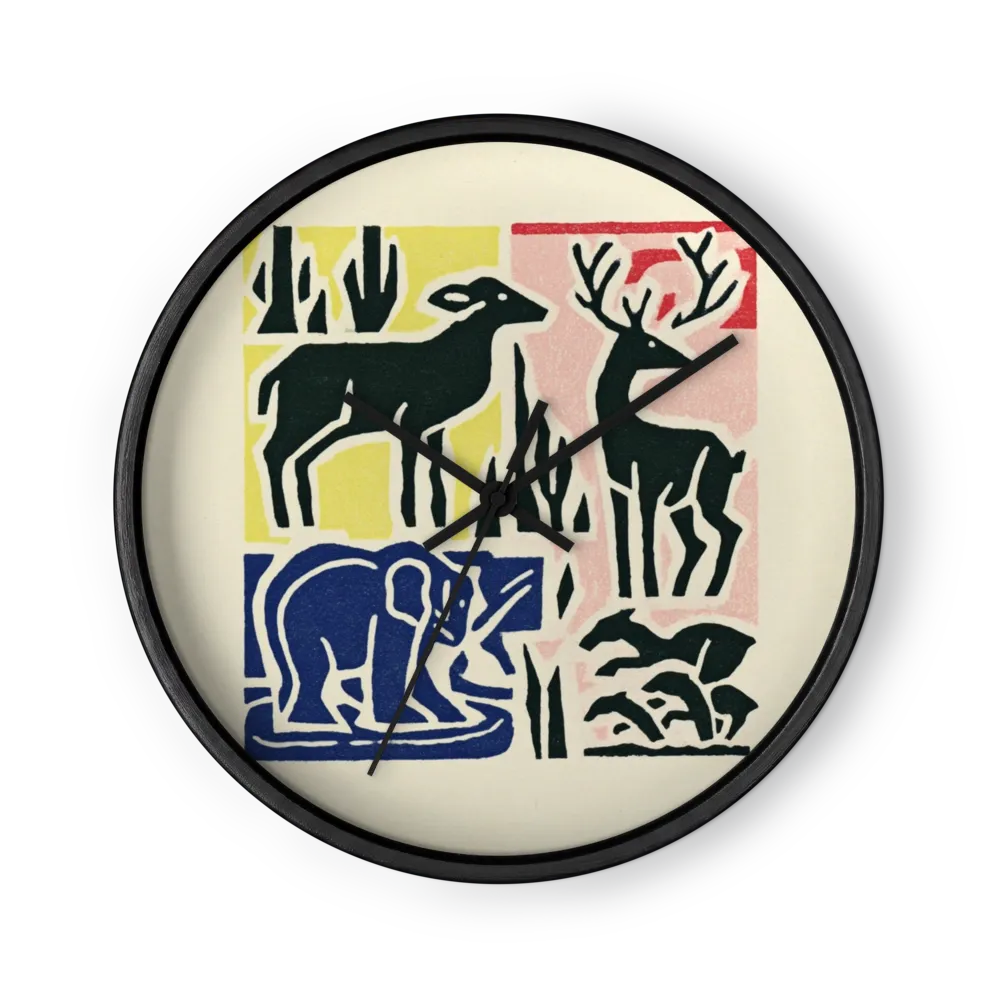 Wild Animals Quad | Wall Clock