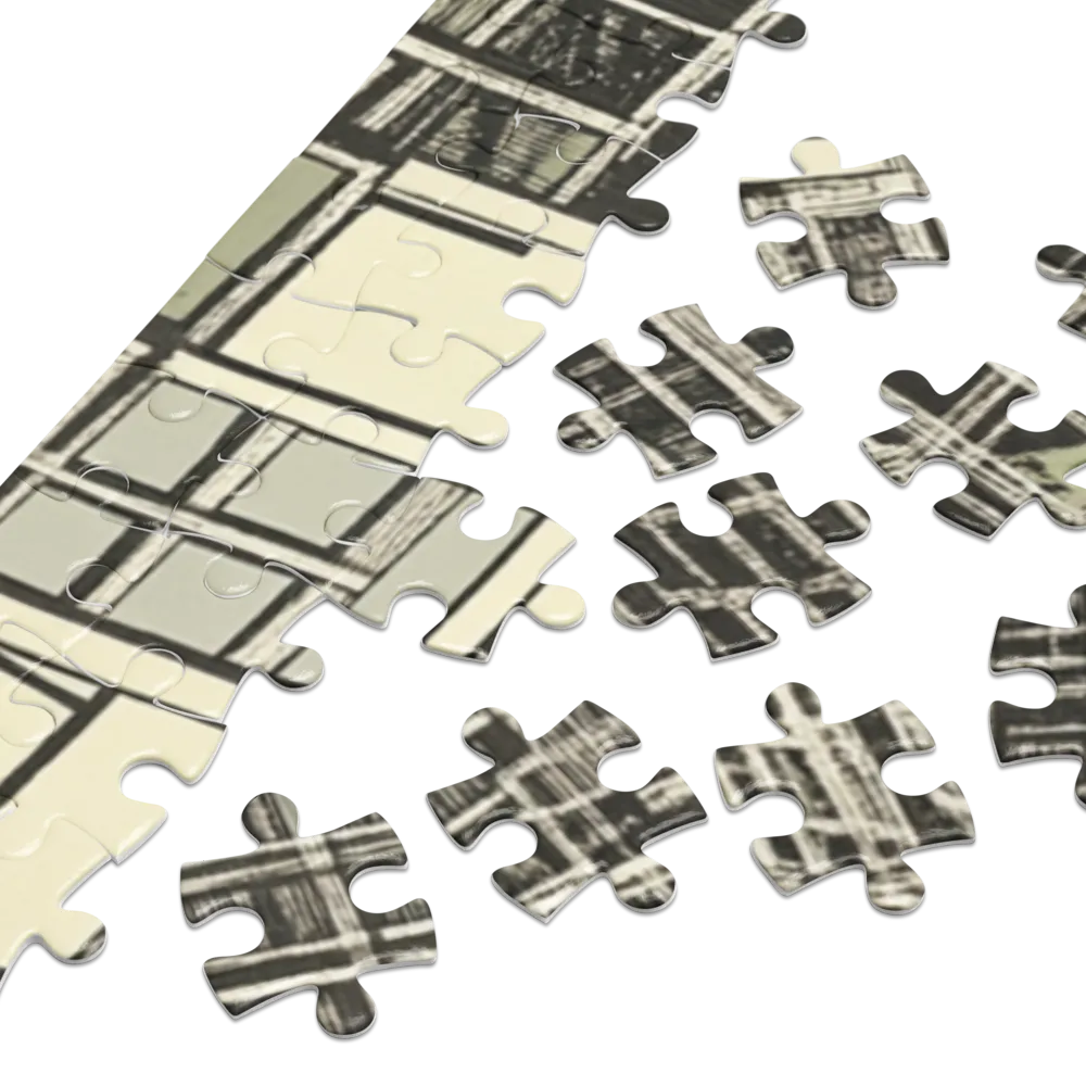 Abstração da Grade Urbana 
 Puzzle em caixa de metal