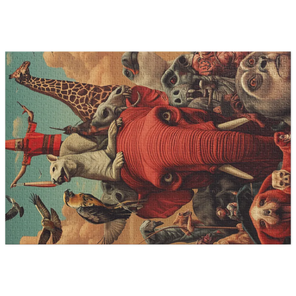 Surreal Elephant with Wildlife | Jigsaw Puzzle (252/520 pieces)