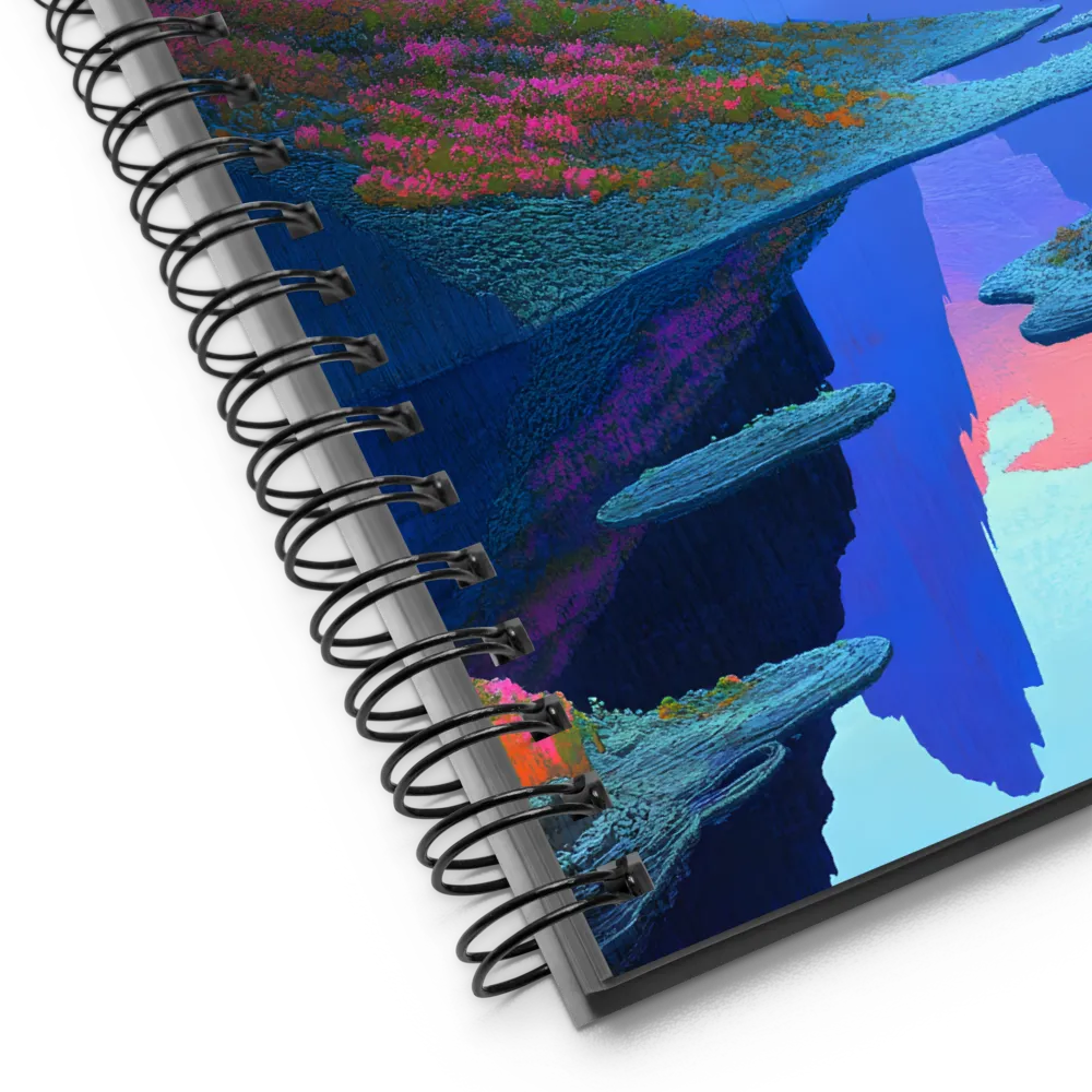 Tranquil Pixel Peaks 
 Spiral Notebook | 140 pages
