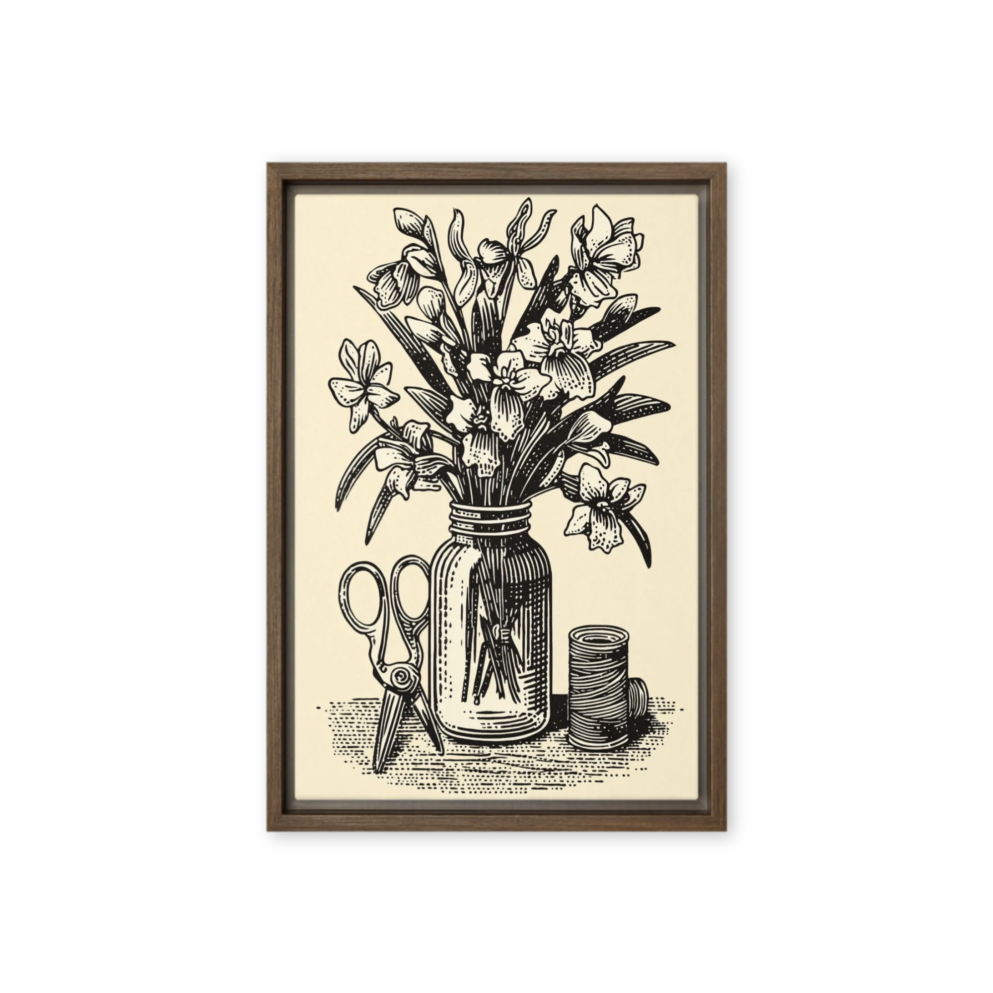 Botanical Jar and Scissors | Art Print
