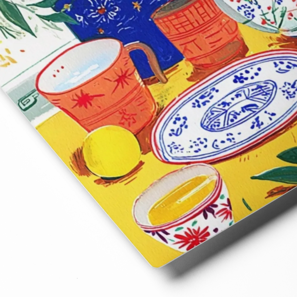 Lemon Tea Still Life 
 Canvas | 8″x 8″