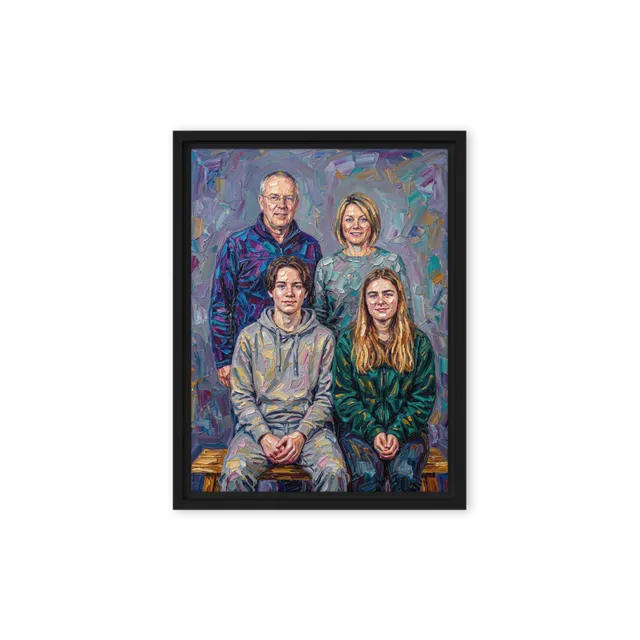 Family Portrait — Prismatic Impasto