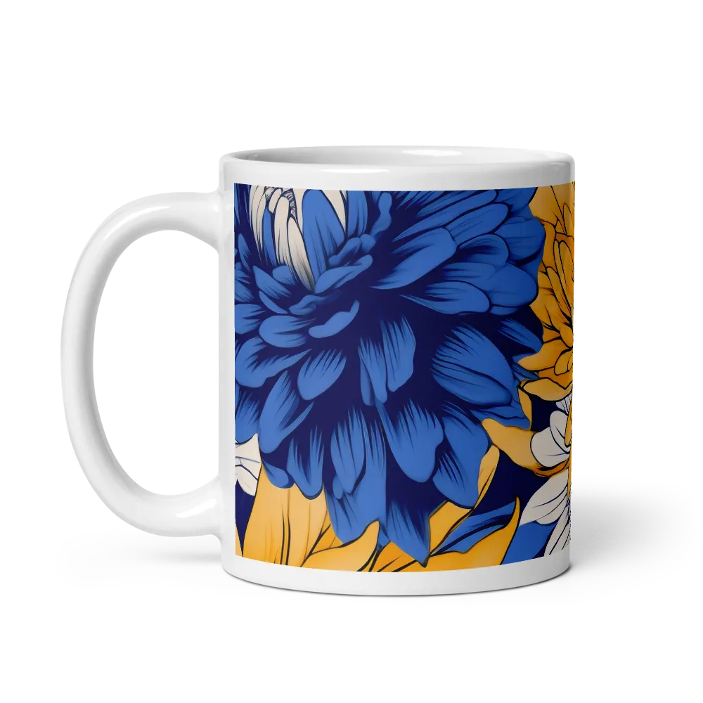 Floral Harmony in Blue and Yellow