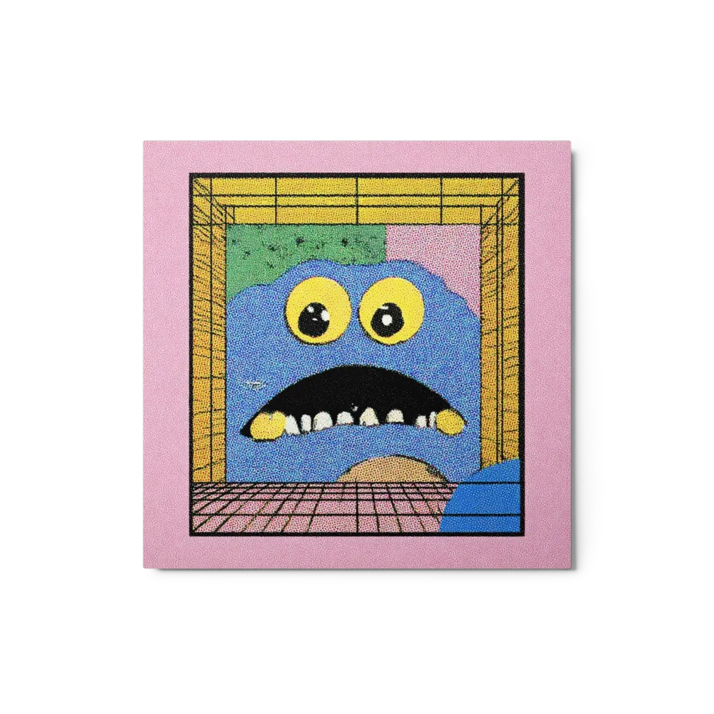 Blue Monster in Grid | Art Print