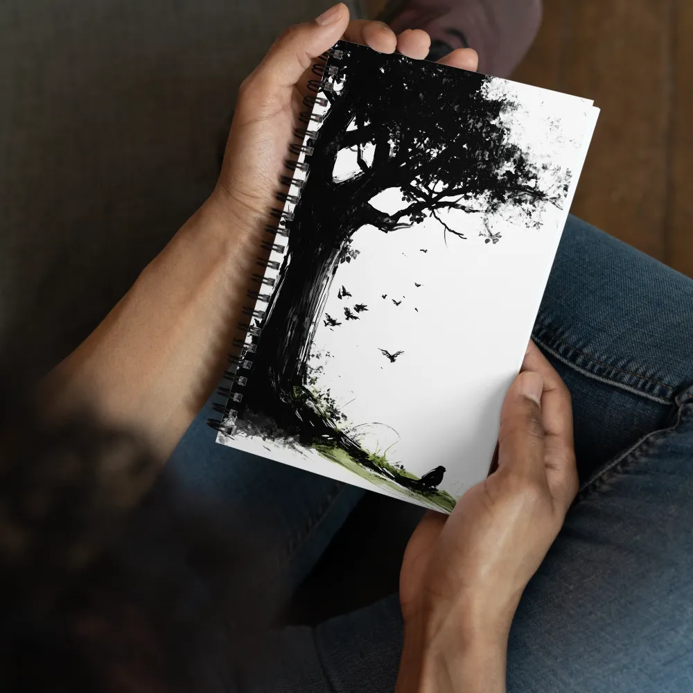 Lone Tree Silhouette 
 Spiral Notebook | 140 pages
