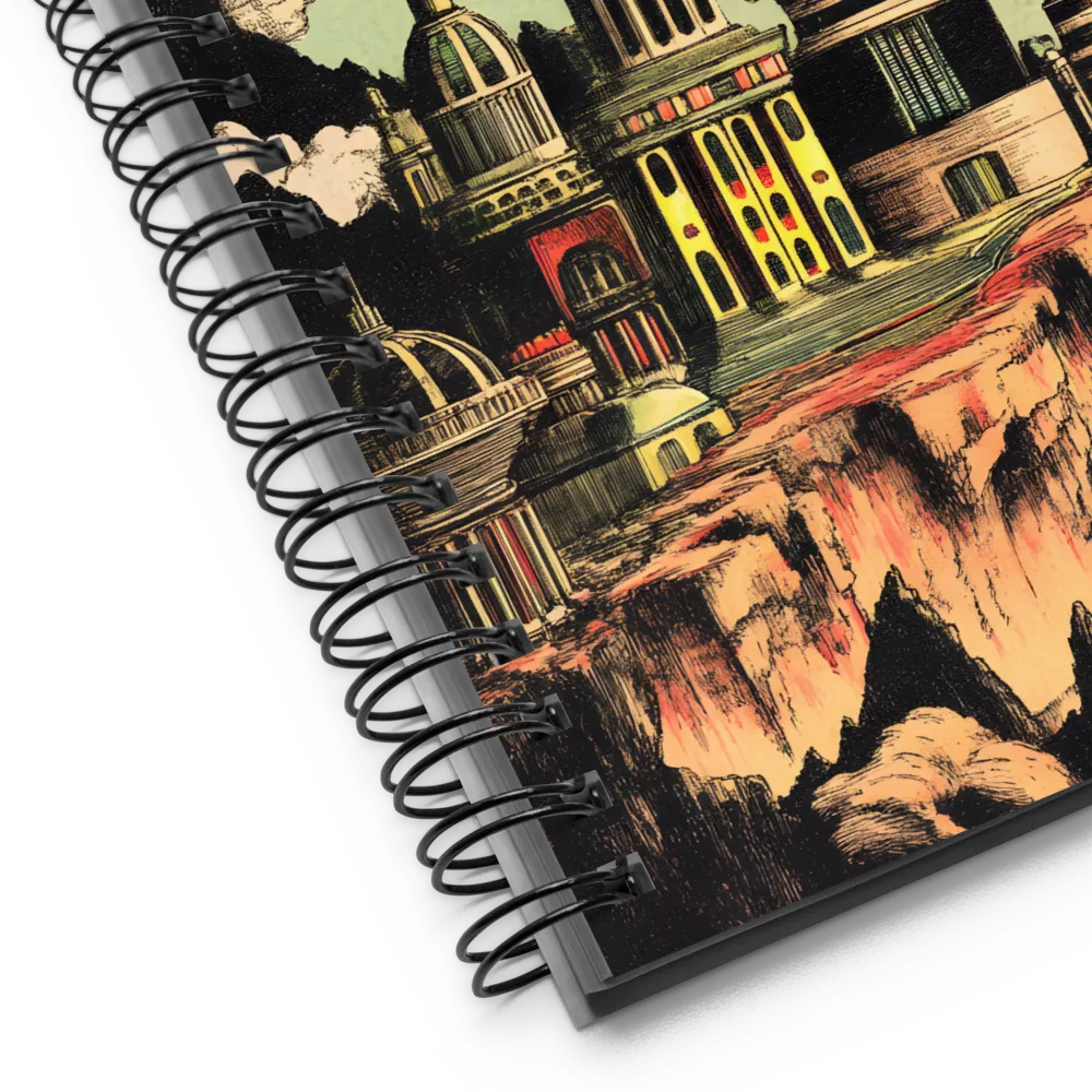 Retro-Futuristic Cityscape 
 Spiral Notebook | 140 pages