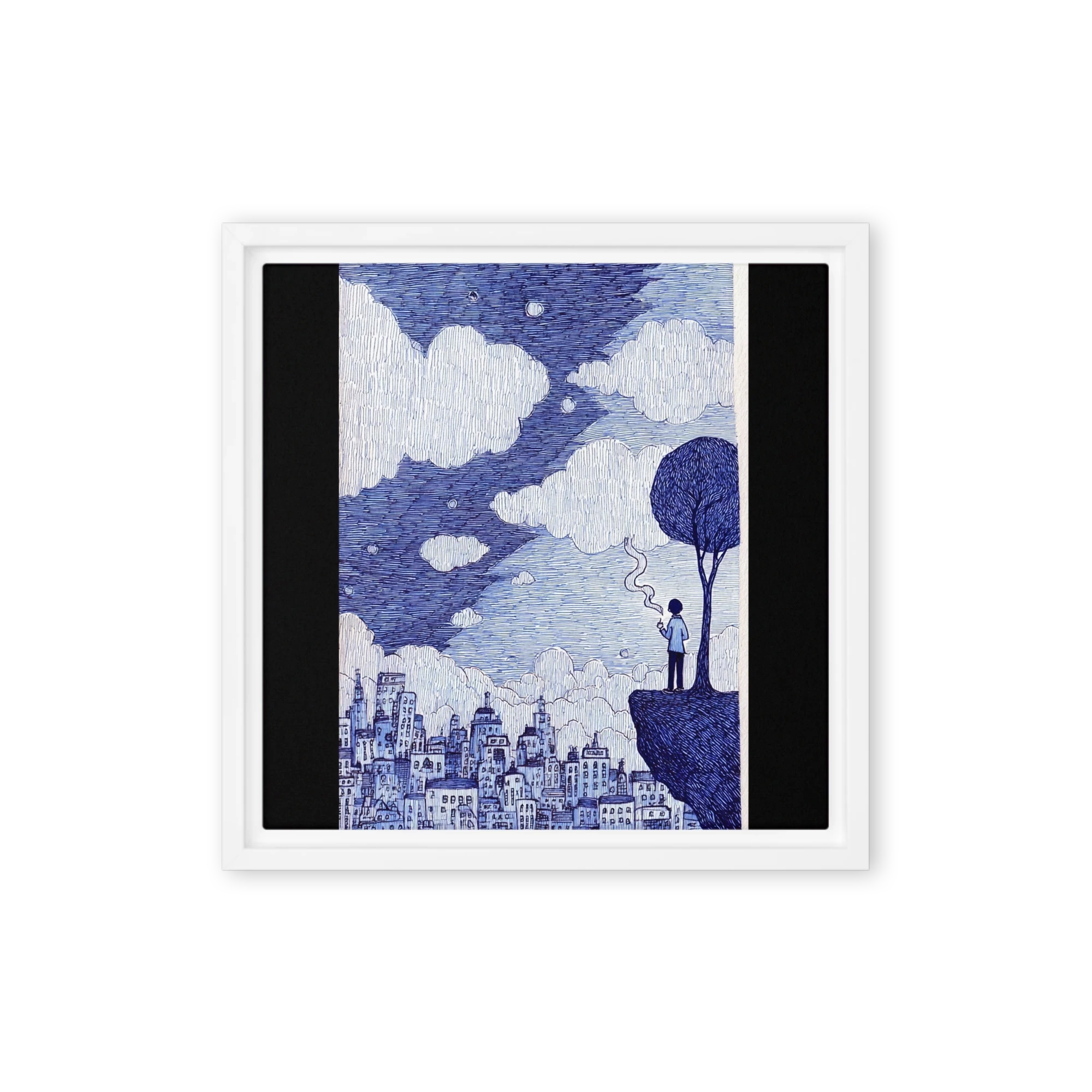 Blue Horizon Solitude | Art Print