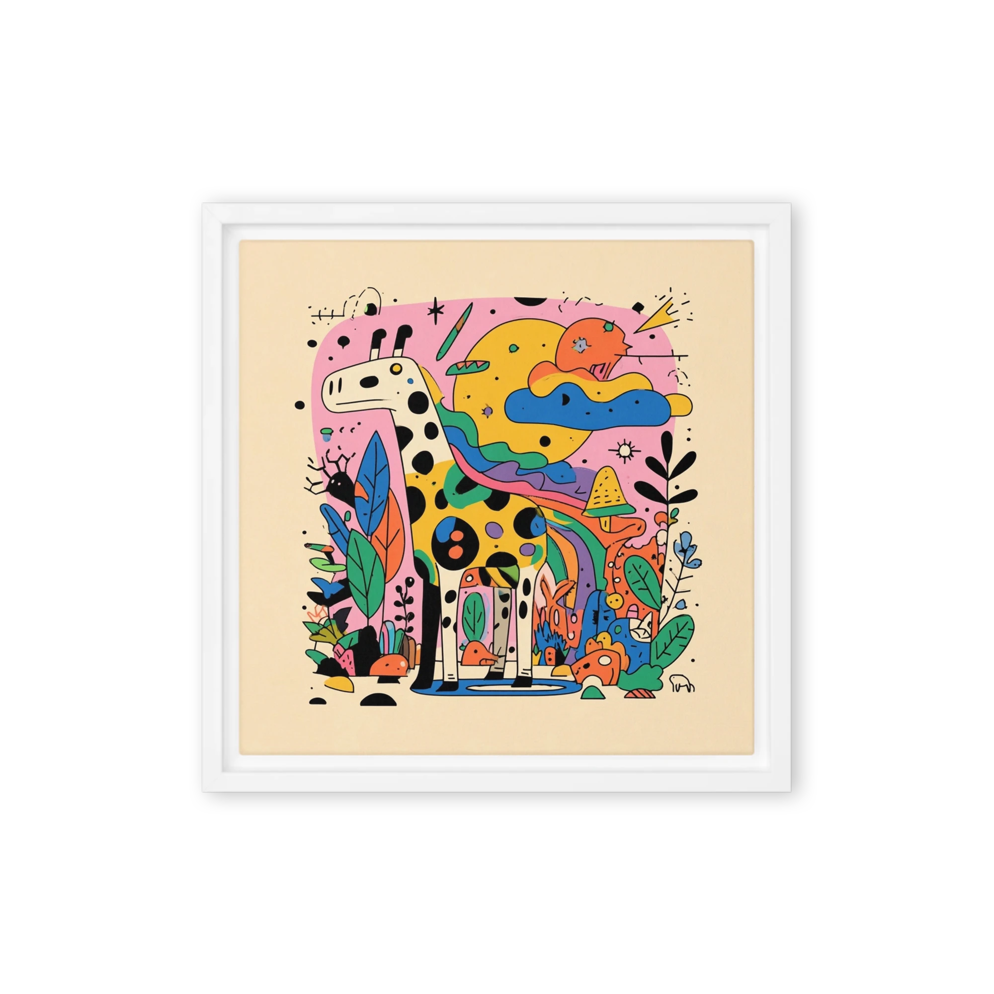 Whimsical Giraffe Art