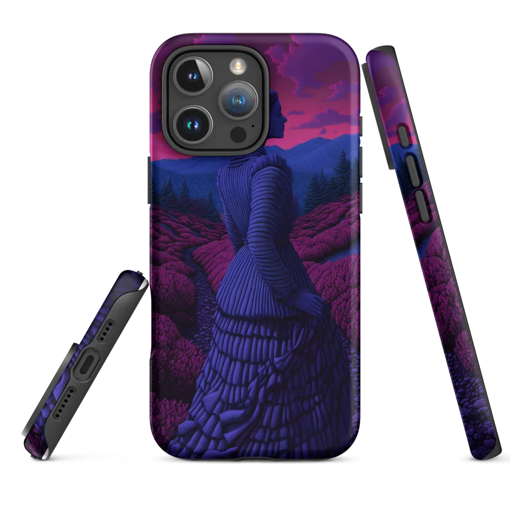 Surreal Woman in Purple Landscape