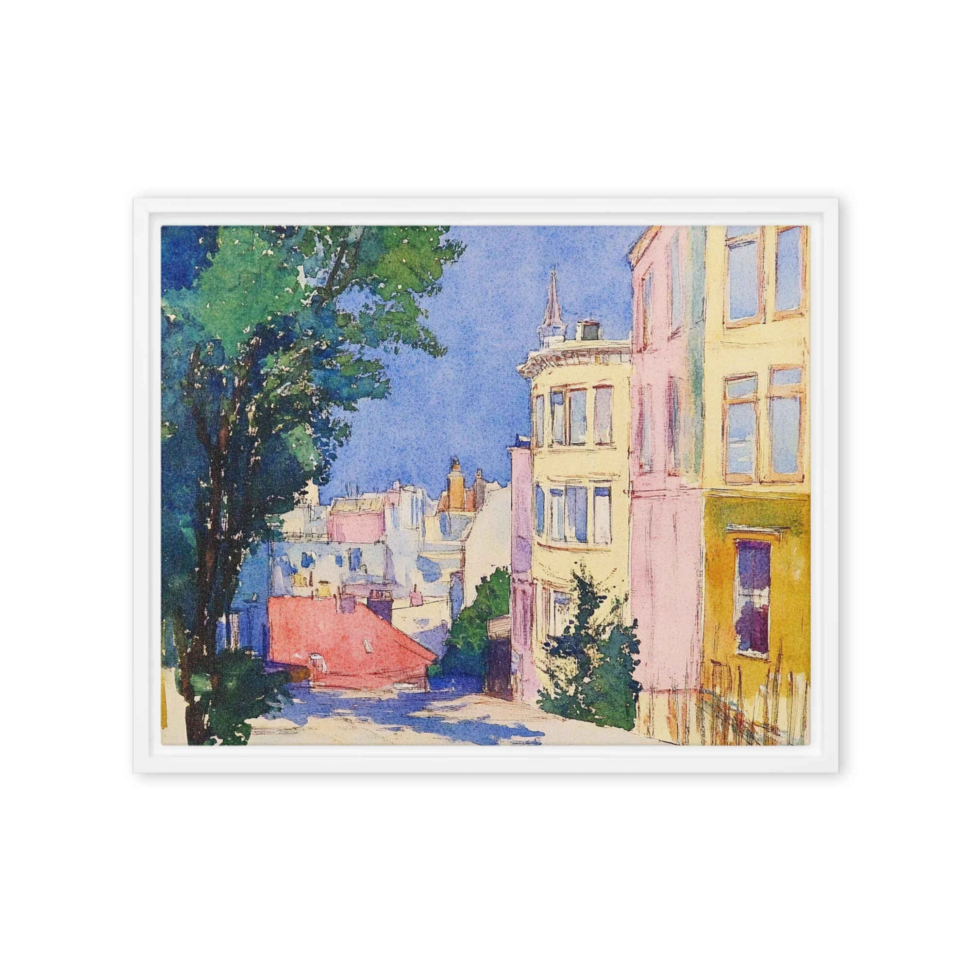Urban Vista in Watercolor