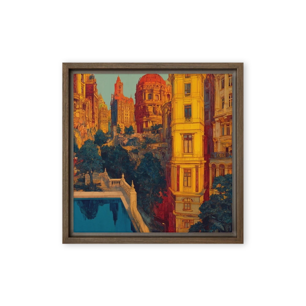 Golden Citadel Reflection | Art Print