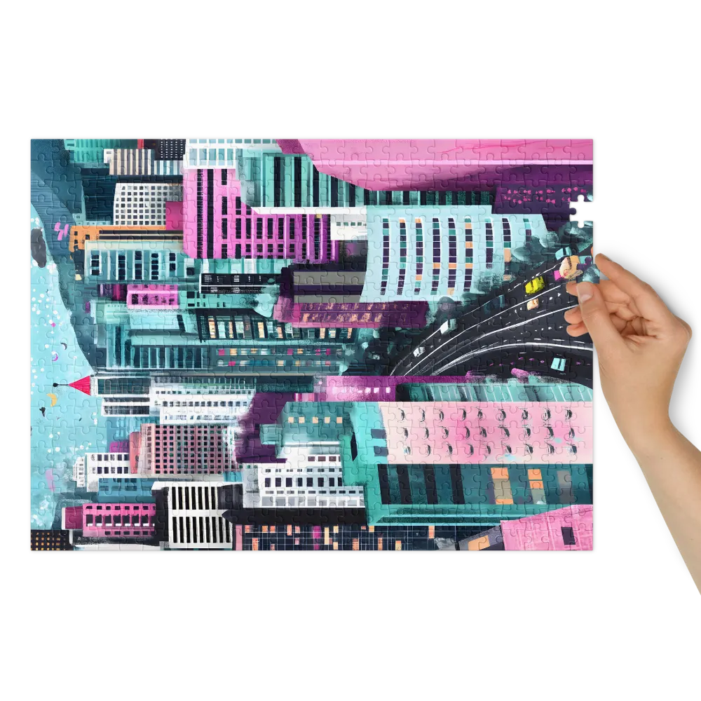 Colorful Urban Cityscape | Jigsaw Puzzle (252/520 pieces)