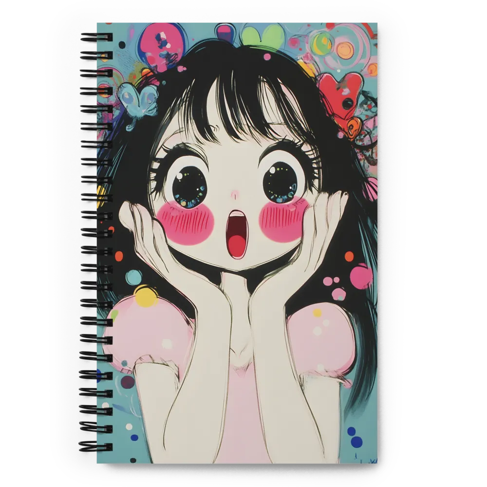 Surprised Anime Girl 
 Spiral Notebook | 140 pages