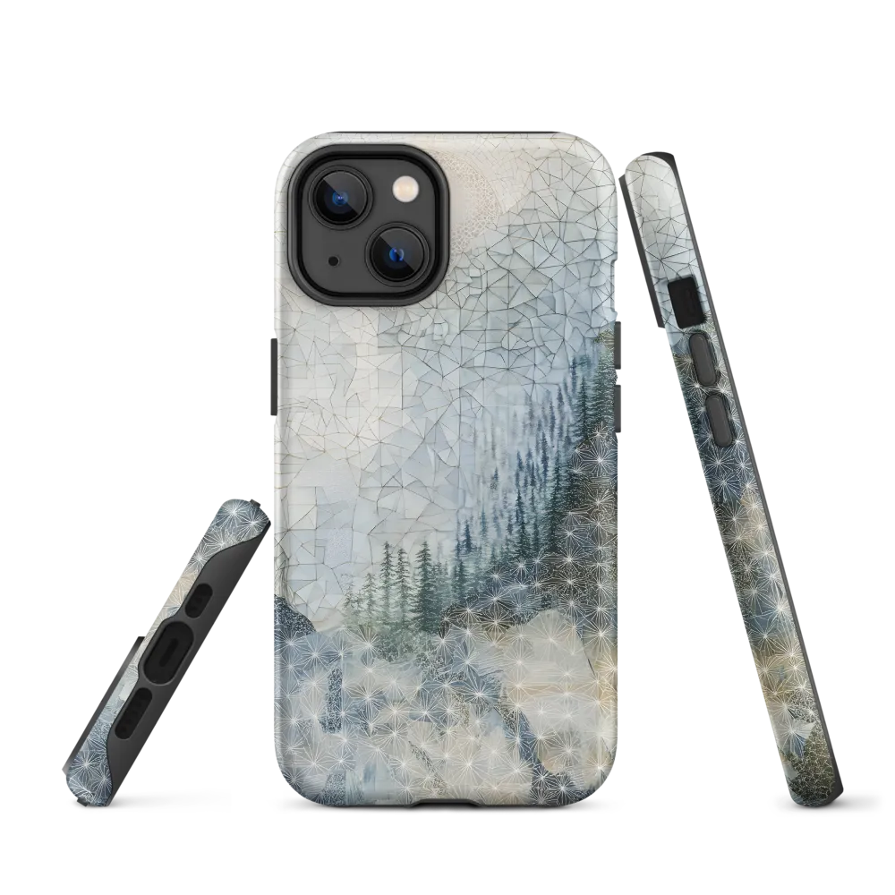 Abstract Geometric Landscape with Forest | Phone Case