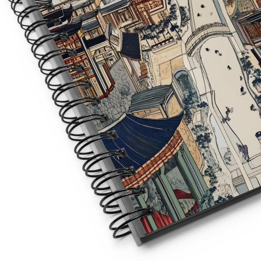 East Meets West Cityscape 
 Spiral Notebook | 140 pages