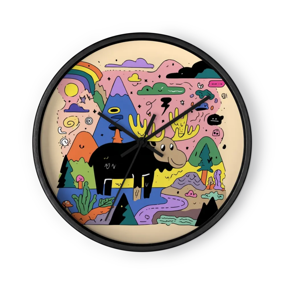 Whimsical Moose Landscape