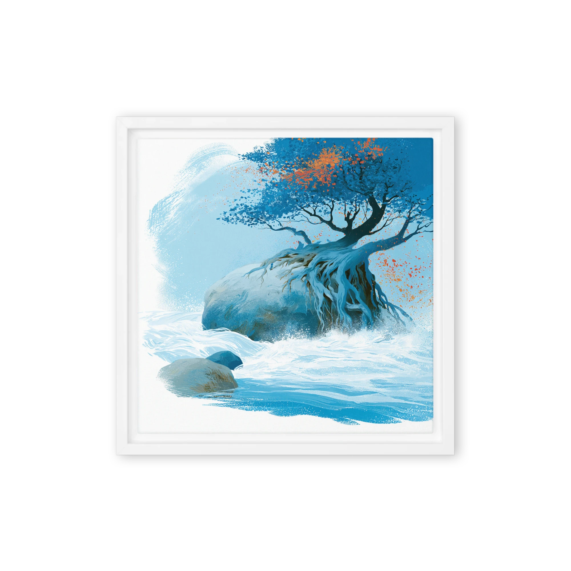 Tree on River Rock