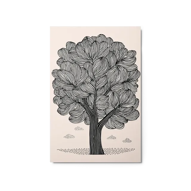 Wavy Line Tree | Art Print