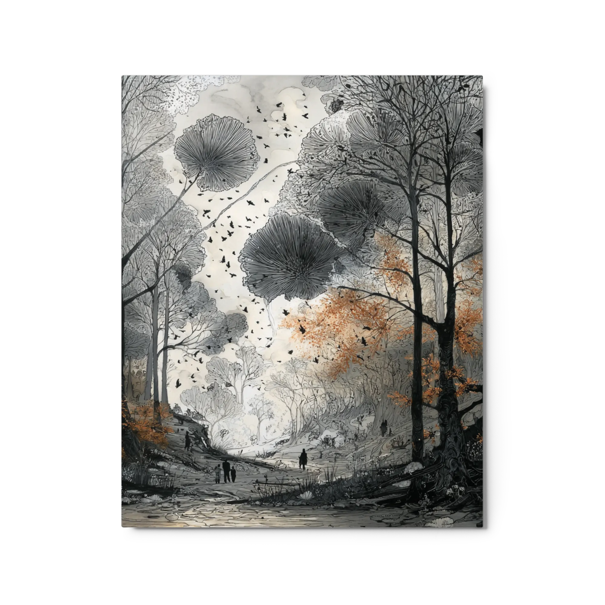 Whispers of the Canopy 
 Poster with Black Frame | 14″x 14″