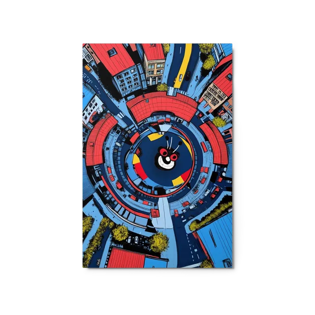 Whimsical Cityscape Orbit | Art Print